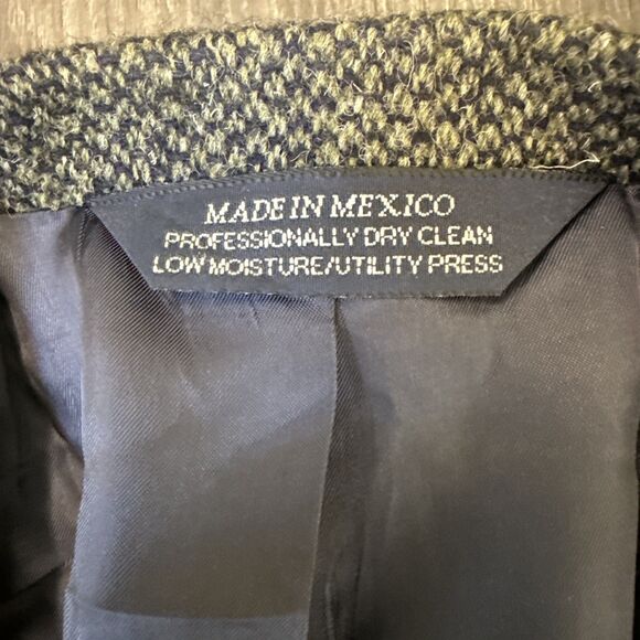 VTG LANDS END Authentic Men’s Harris Tweed Wool Sport Coat 44R Houndstooth Lined - Picture 3 of 14